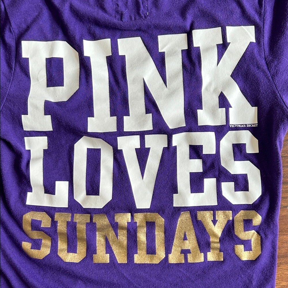 PINK Victoria's Secret Purple Vikings Tee - Picture 6 of 6